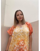 Vintage tie dye καφτάνι-φόρεμα