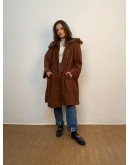 Vintage μακρύ suede δερμάτινο jacket L