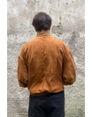 Vintage unisex leather suede bomber jacket M-L