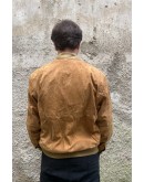 Vintage unisex leather suede bomber jacket L-XL