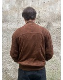 Vintage unisex leather suede bomber jacket L