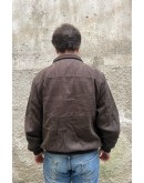 Vintage unisex leather suede bomber jacket L-XL