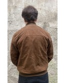 Vintage unisex leather suede bomber jacket S-M