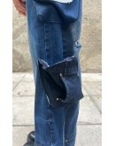 Reworked handmade denim παντελόνι S