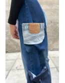 Reworked handmade denim παντελόνι S