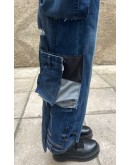 Reworked handmade denim παντελόνι S