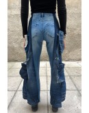 Reworked handmade denim παντελόνι S