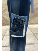 Reworked handmade denim παντελόνι Μ