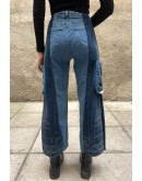 Reworked handmade denim παντελόνι Μ