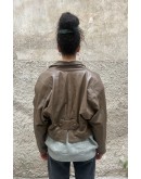 Vintage cropped δερμάτινο jacket M