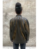 Vintage δερμάτινο jacket με suede λεπτομέρειες S