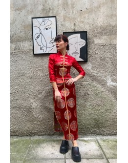 Vintage Qipao φόρεμα XS