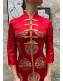 Vintage Qipao φόρεμα XS