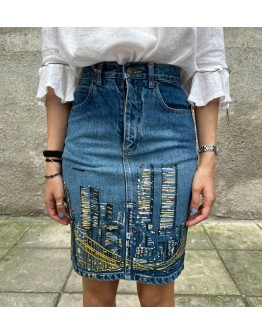 Vintage denim φούστα XS